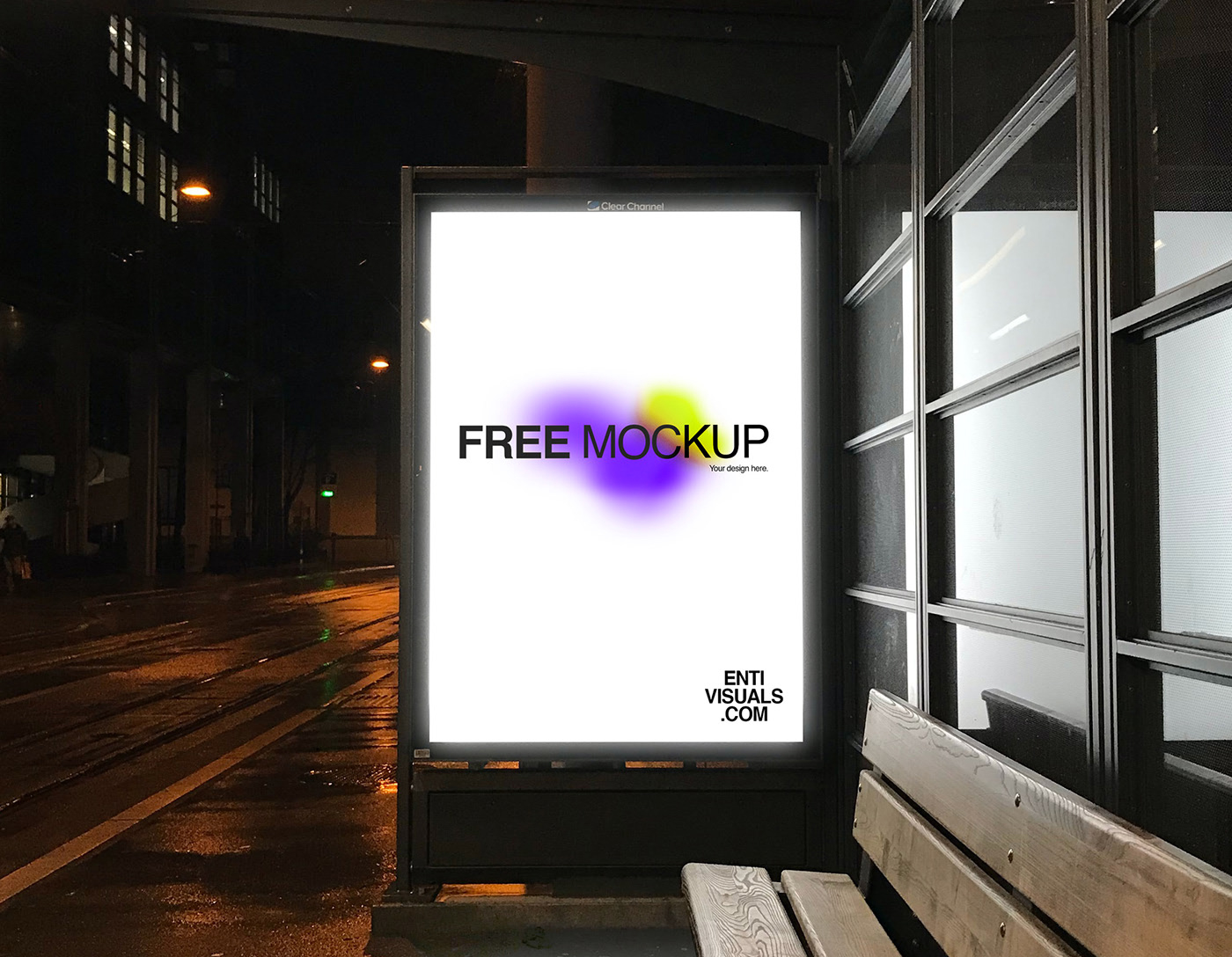 graphic for free - Free Signboard Mockup