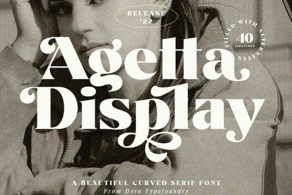 graphic forfree-Agetta Display Font