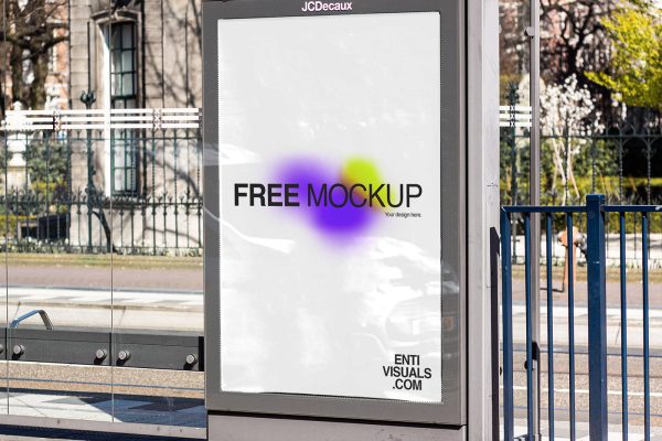 graphic for free - Street Signboard Mockup