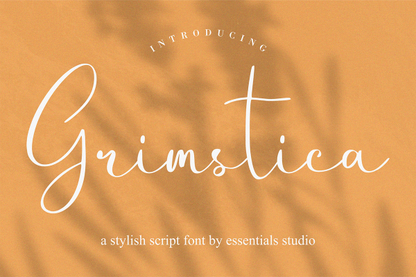 graphic for free -Grimstica Script Font