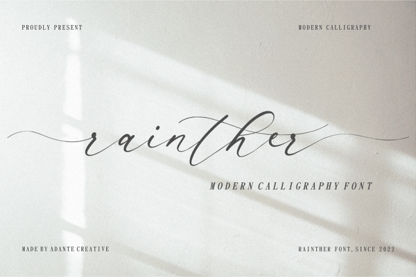 graphic for free - Rainther – Modern Calligraphy