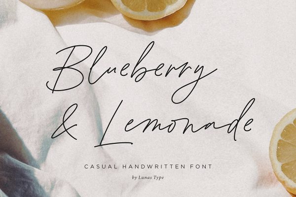 graphic for free - Blueberry & Lemonade Font
