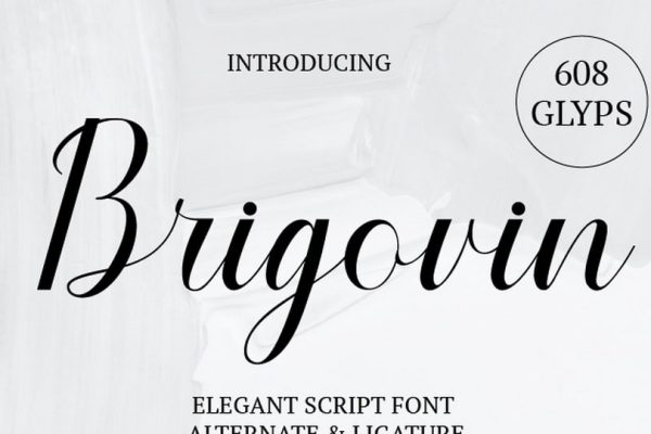 graphic for free - Brigovin Handwritten Font