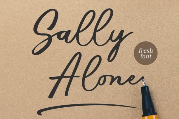 graphic for free - Sally Alone Font