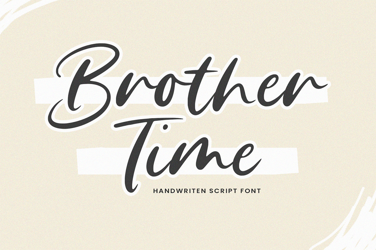 graphic for free - Brother Time Handwritten Script
