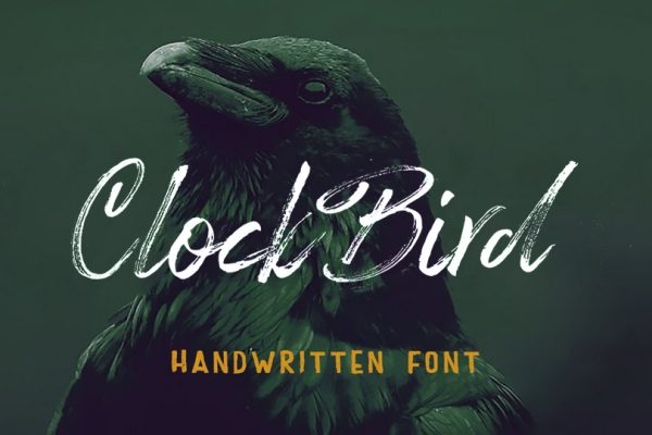 graphic for free - Clock Bird Font