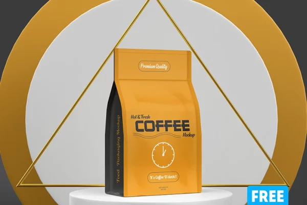 graphic for free - Coffee Bag Mockup