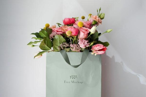 graphic for free - Flowers Bag Mockup