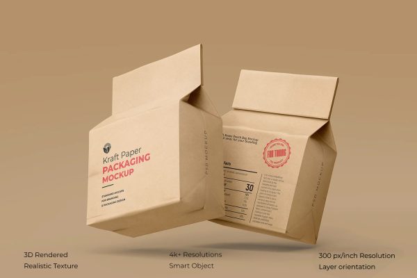 graphic for free - Kraft Paper Bag Mockup