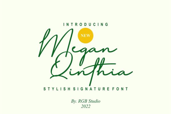 graphic for free - Megan Qinthia – Stylish Signature Font