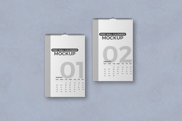 graphic for free - Wall Calendar Mockup