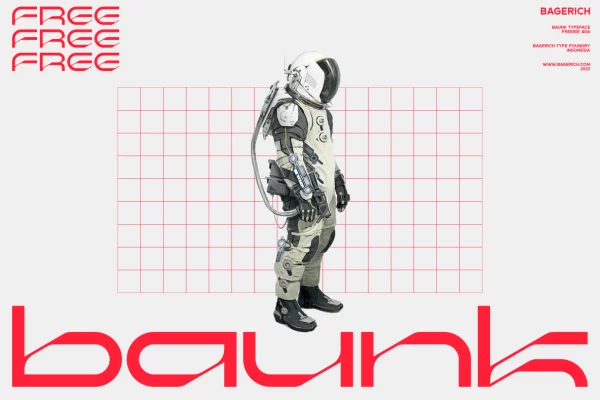 graphic for free - Baunk Typeface