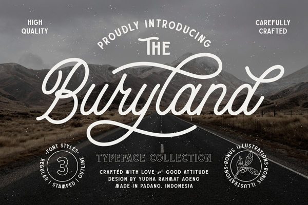 graphic for free - Buryland Vintage Typeface