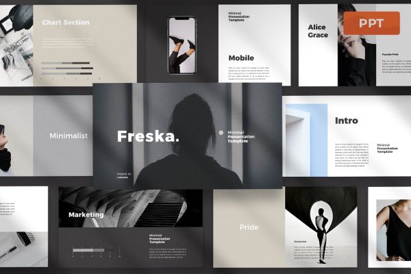 graphic for free - Freska Powerpoint Template