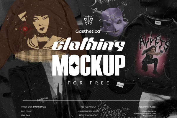 graphic for free - Clothing Mockup Gasthetica