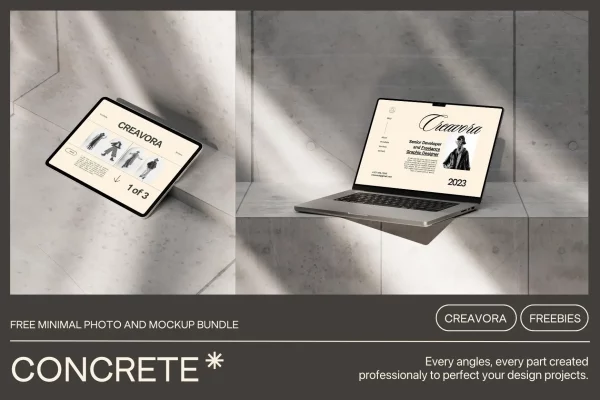 graphic for free - Concrete Mockup Bundle