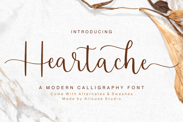 graphic for free - Heartache Modern Calligraphy Font