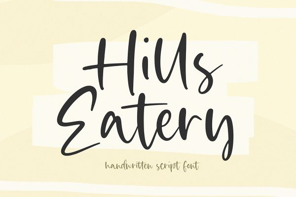 graphic for free - Hills Eatery Font