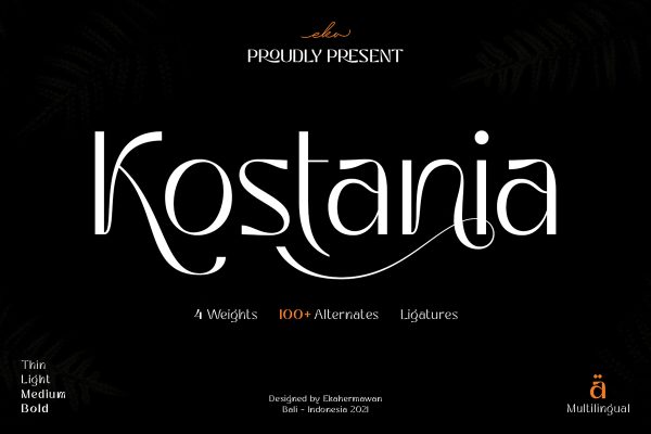 graphic for freee - Kostania Display Font
