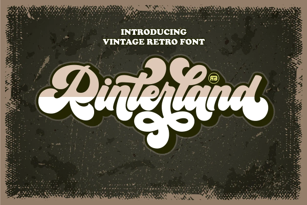 graphic for free - Rinterland – Retro Font