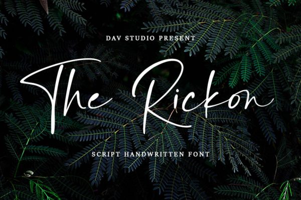 graphic for free - The Rickon Font