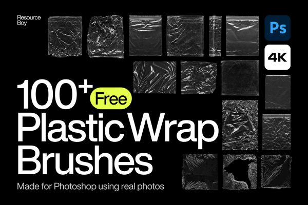 graphic for free - 100 Plastic Wrap Photoshop Brushes