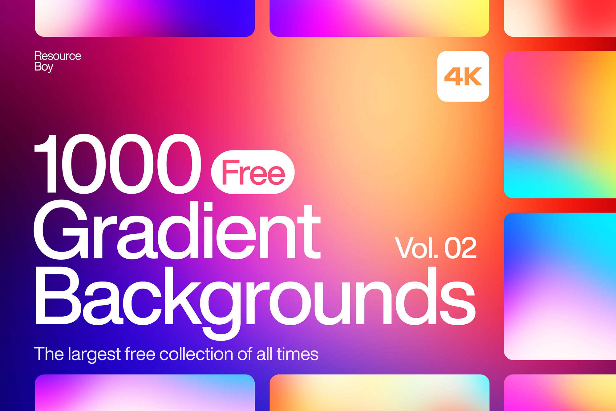 graphic for free - 1000 Gradient Backgrounds Vol.02