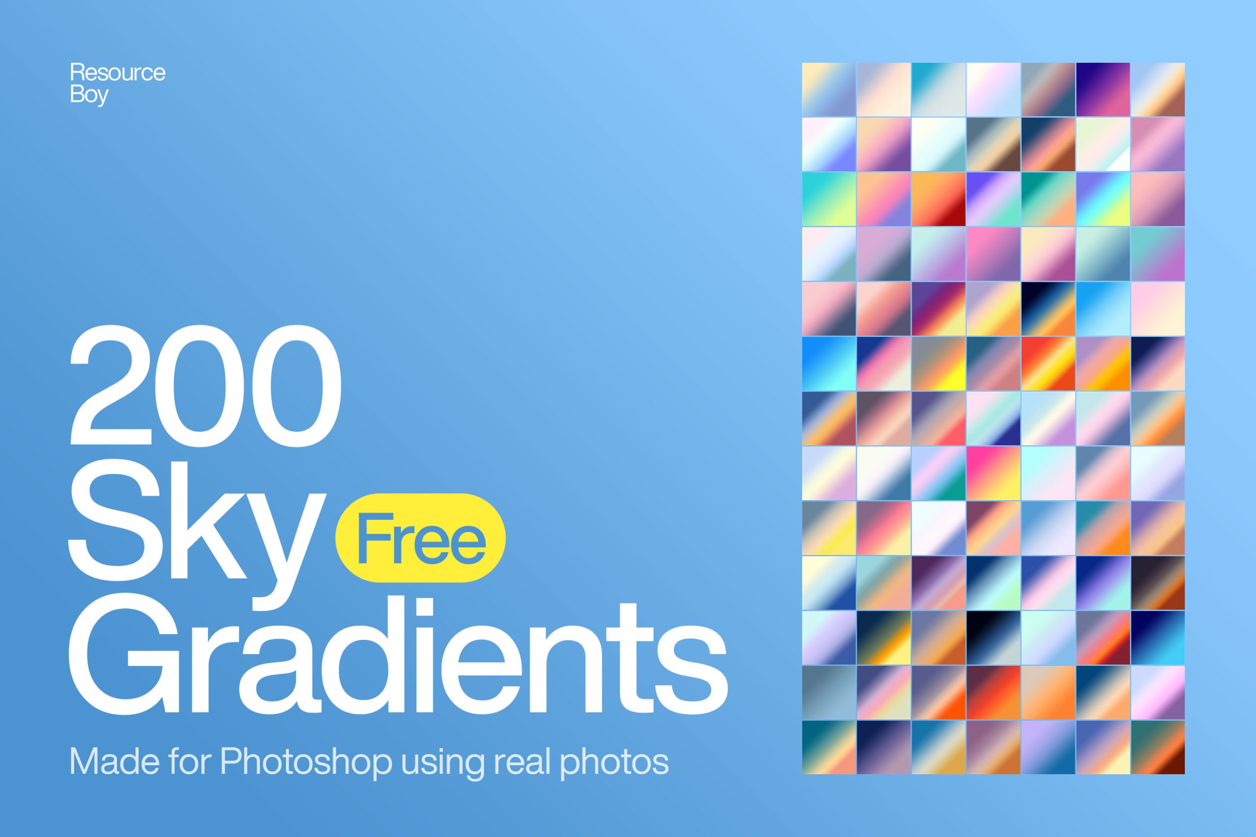 200 Sky Photoshop Gradients - Graphic For Free