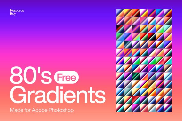 graphic for free - 80s Photoshop Gradients