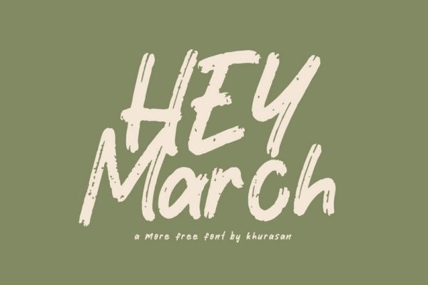 graphic for free - Hey March Font
