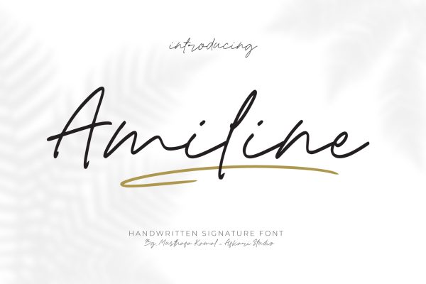 graphic for free - Amiline Handwritten Font