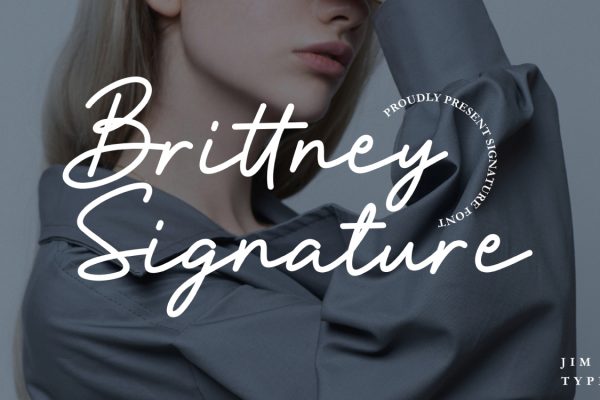 graphic for free - Brittney Signature Font