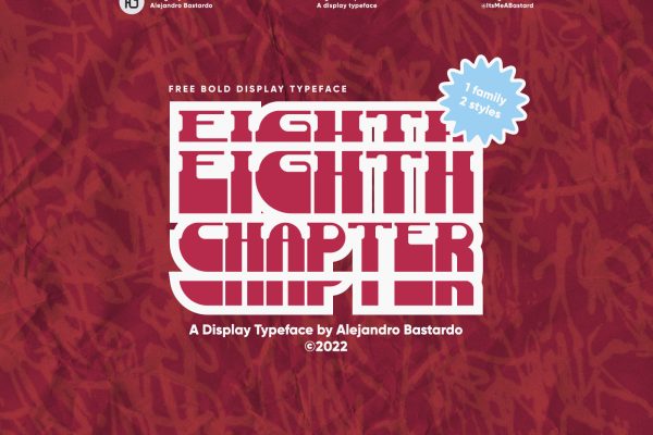 graphic for free - Eighth Chapter Bold Display Typeface