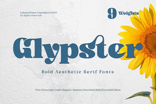 graphic for free - Glypster Bold Serif Font