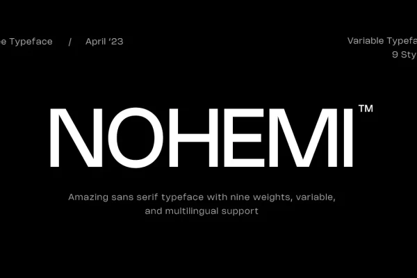 graphic for free - NOHEMI Typeface