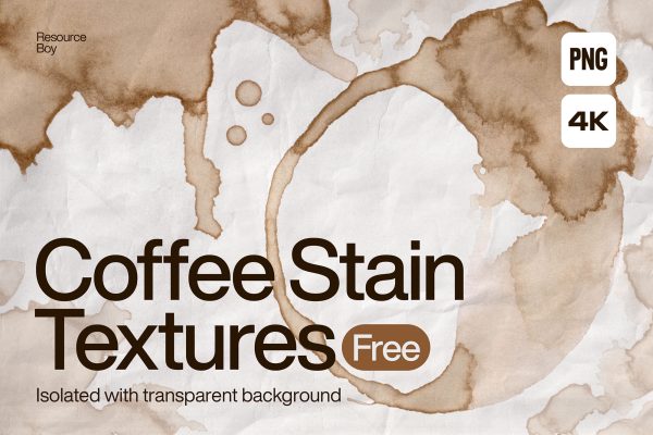 graphic for free - 100 Coffee Stain Textures