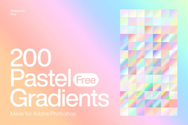 graphic for free - 200 Pastel Photoshop Gradients