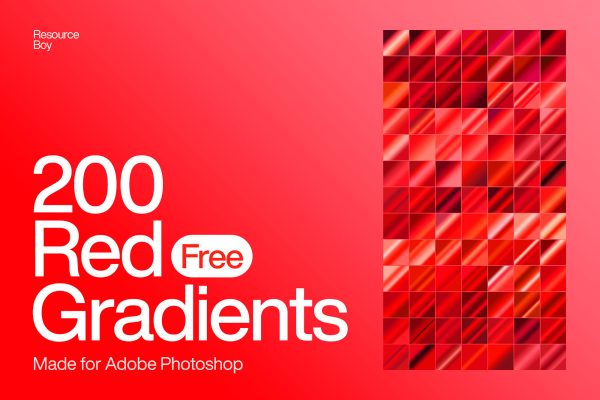 graphic for free - 200 Red Photoshop Gradients