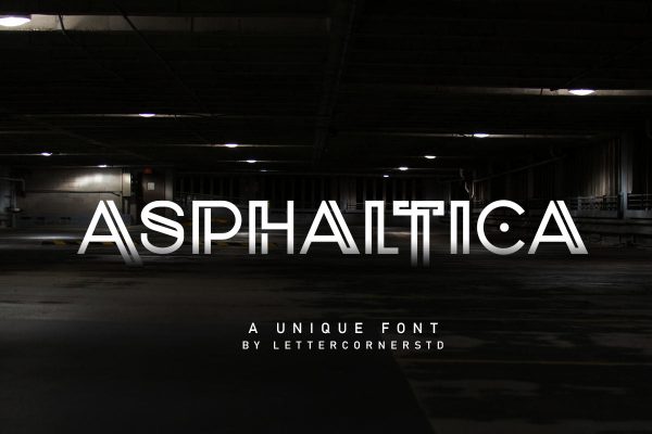 graphic for free - Asphaltica Display Font