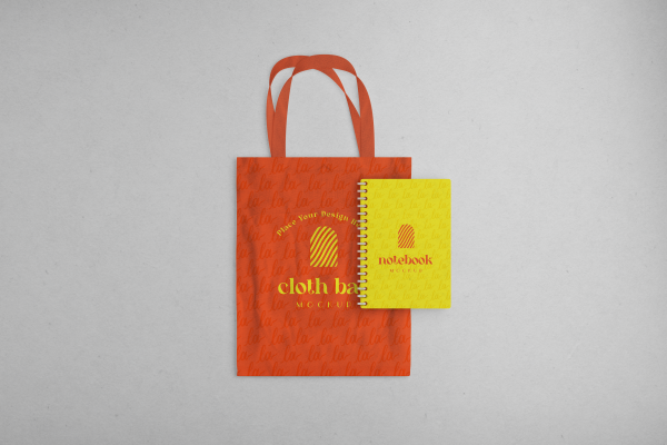 graphic for free - Cloth Tote Bag Mockup