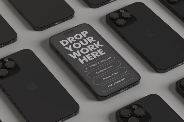 graphic for free - Free iPhone 14 Pro Mockup