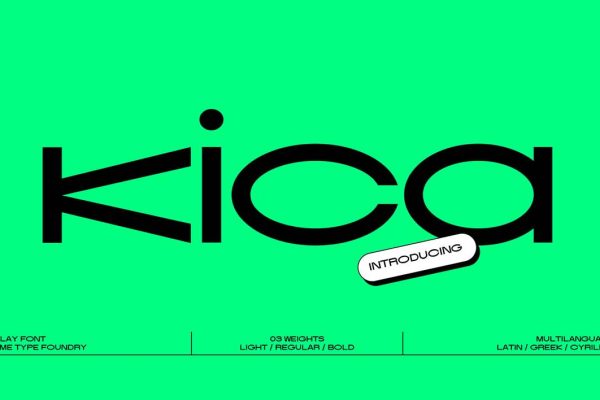 graphic for free - Kica Display Font