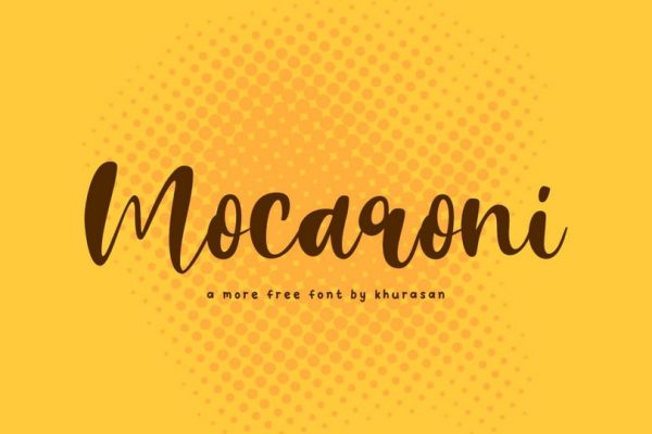 graphic for free - Mocaroni Font