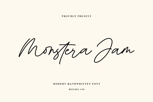 graphic for free - Monstera Jam Signature Script