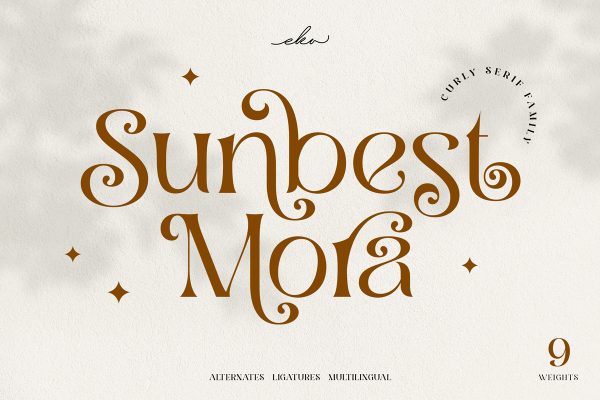 graphic for free - Sunbest Mora Display Font