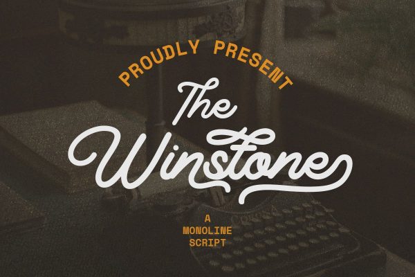 graphic for free - Winstone Monoline Script Font