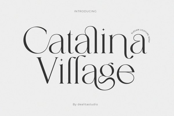 graphic for free - Catalina Classy Ligature Font