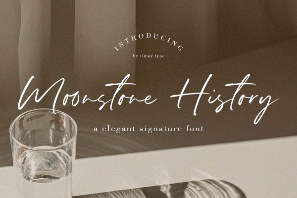 graphic for free - Moonstone History Font