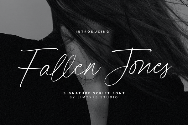 graphic for free - Fallen Jones Signature Font
