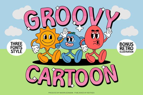 graphic for free - Groovy Cartoon Display Font